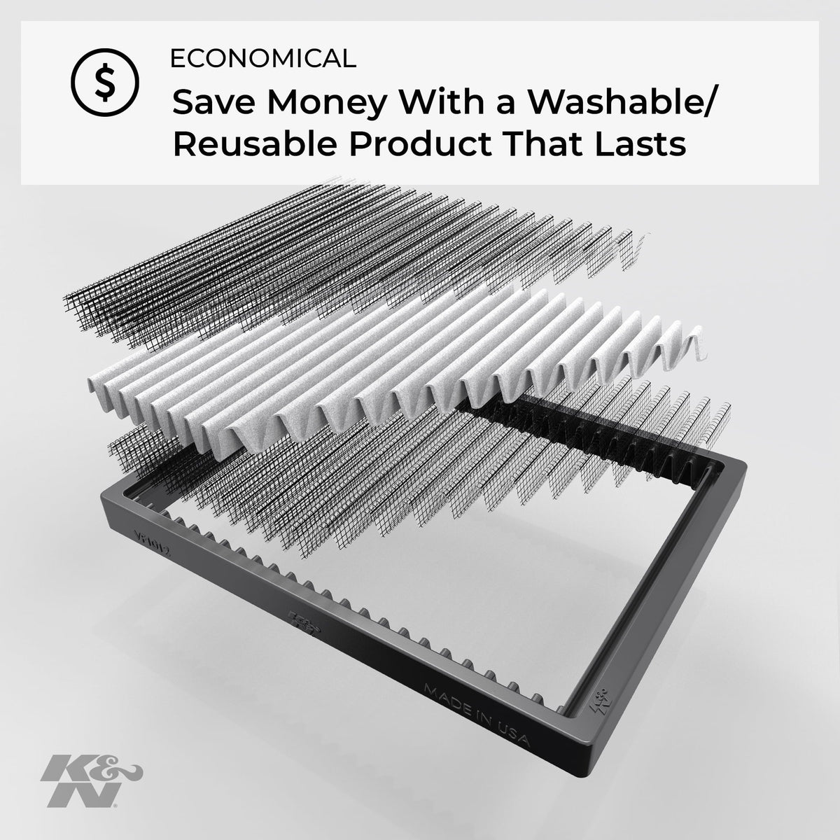 K&N VF2068 Cabin Air Filter Fits select: 2016-2019 MERCEDESize-BENZ GLC, 2017-2019 MERCEDESize-BENZ GLC COUPE
