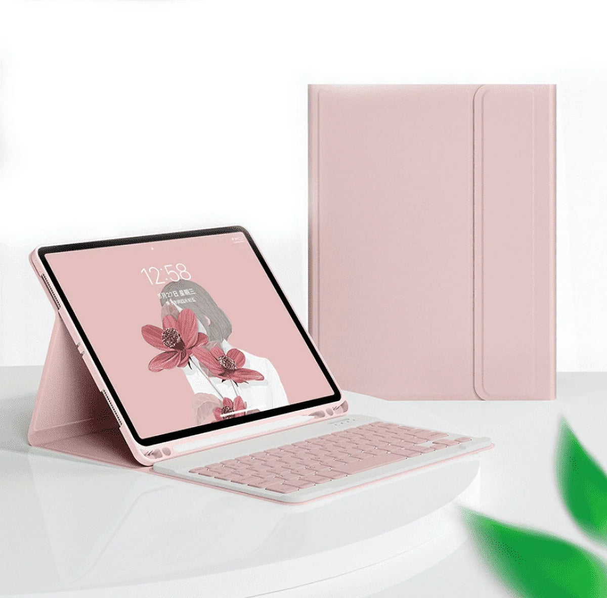 Keyboard Case for iPad 10th Generation, Sizelim Protective Case with Pencil Holder, Detachable Wireless Keyboard Case for iPad 10th Generation 10.9 Inch -pink