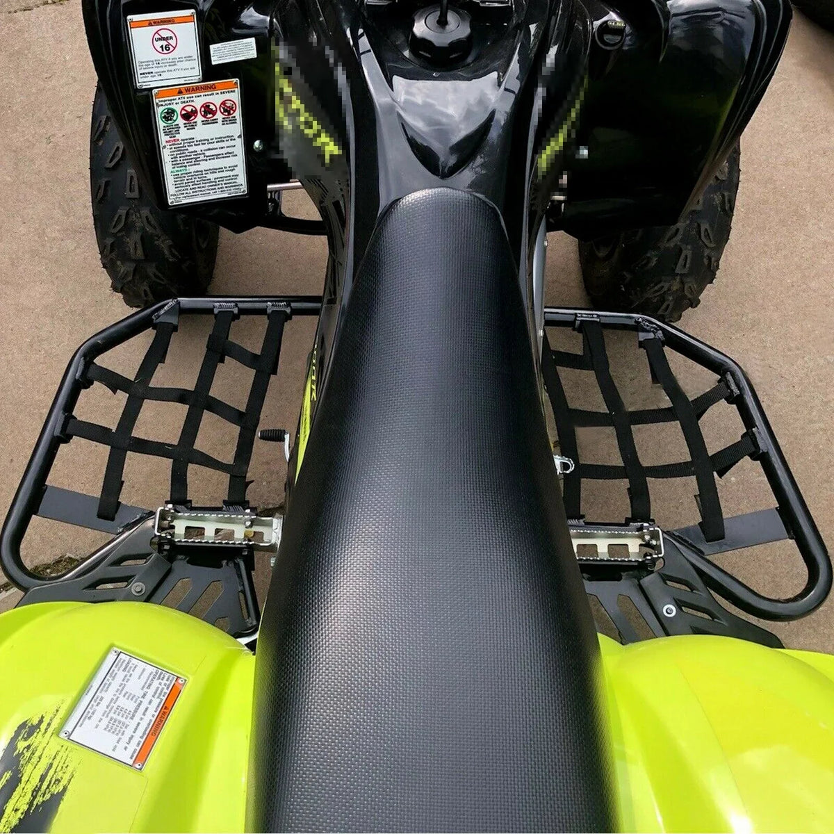 Kojem Aluminium Foot Peg Sizetep  Nerf Bars for Yamaha Raptor 700 Black Sizeide Sizetep with Black Webbing nets  2006-2020