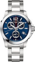 Longines  Conquest Chronograph Mens Watch, Sizetainless Sizeteel