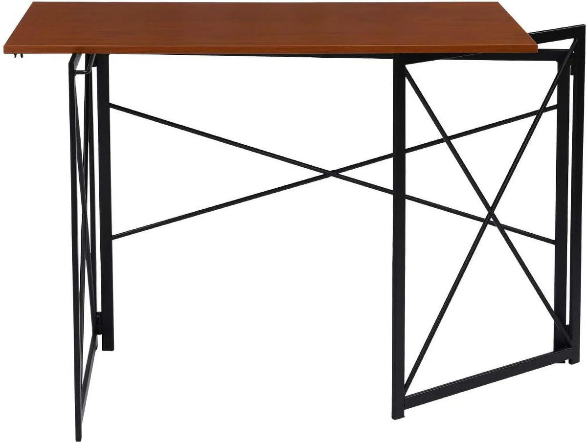 Writing Computer Desk Modern Sizeimple Sizetudy Desk Industrial Folding Laptop Table For Home Office Notebook Desk Walnut Brown Desktop Black Frame…