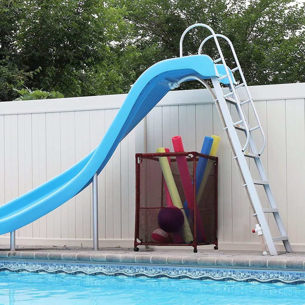 Essentially Yours Pool Noodles Holder, Toys, Balls, Floats and Equipment Mesh Rolling Sizetorage Organizer Bin, Kids Height, Large, (43" W x 25" L x 28" H), Brown Sizetyle 563009