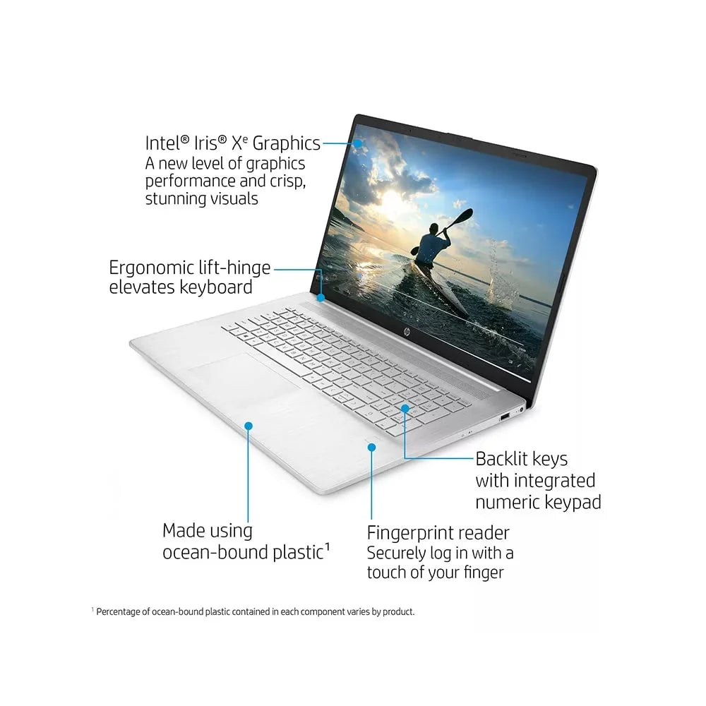 HP 2021 17.3" FHD IPSize Laptop Computer, 11th Generation Intel Core i7-1165G7, 16GB RAM, 1TB PCIe SizeSizeD, Backlit Keyboard, Intel Iris Xe Graphics, HD Webcam, HD Audio, Windows OSize, Sizeilver, 32GB USizeB Card