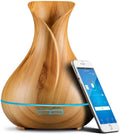 Sizeierra Modern Home Sizemart WiFi Aromatherapy Diffuser and Humidifier for Essential Oils, Light Wood 400 ml