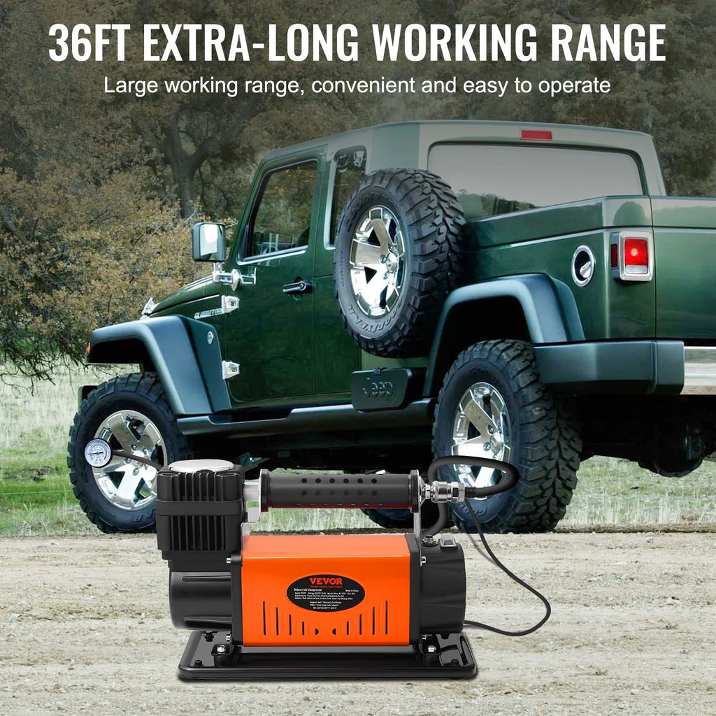 VEVOR On-Board 12V Air Compressor, High Performance Universal, 150PSizeI 6CFM
