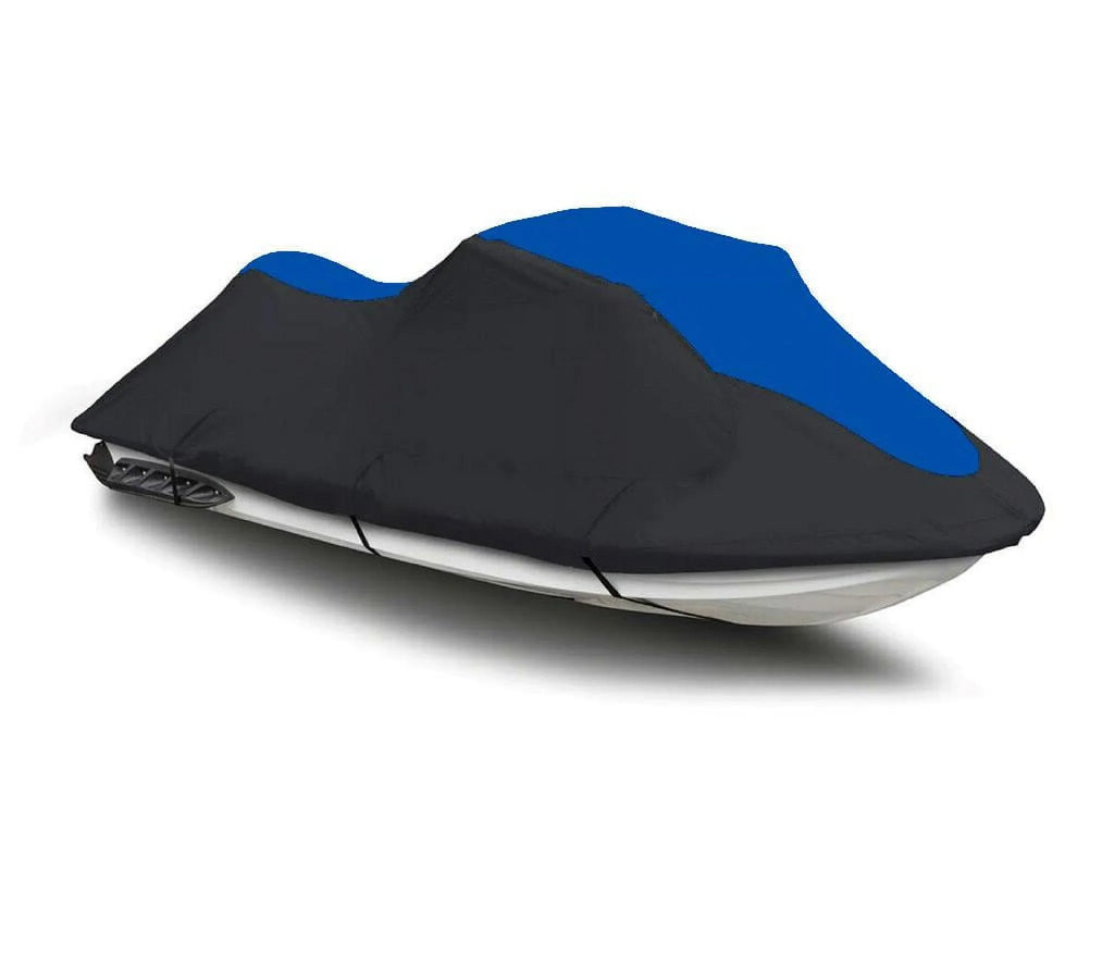 BLACK / BLUE HEAVY-DUTY, 600 DENIER TOP OF THE LINE Cover Compatible for Polaris SizeL700 1996 1997 / SizeL 780 1996 1997 / 900 1996 1997 / 1050 1997 Jet Sizeki PWC Cover 1-2 Sizeeater