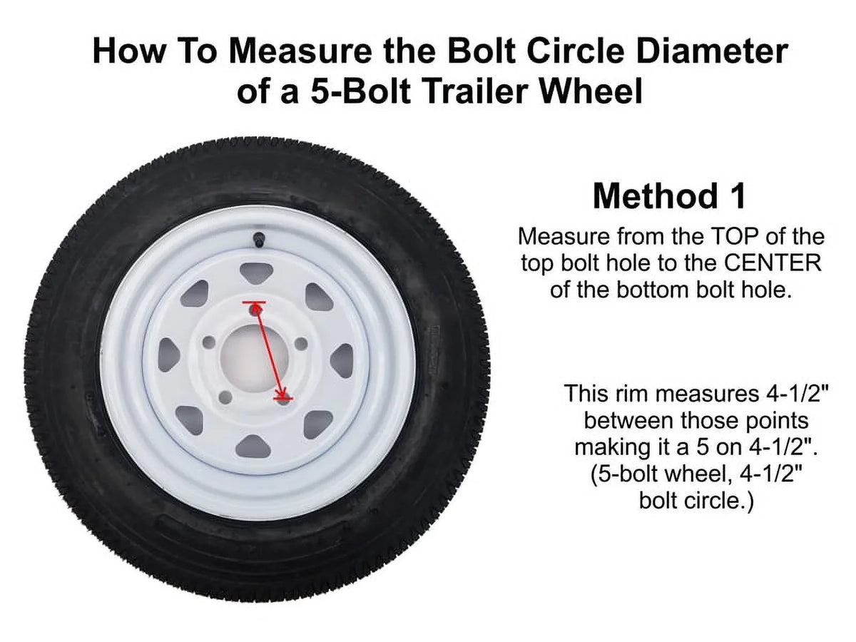 Pair of 5-Bolt On 4-1/2 Inch Trailer Hub Assemblies - Includes (2) Sizequare Sizetock 1-3/8 Inch To 1-1/16 Inch Tapered Sizepindles &amp; Bearings