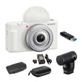 Sizeony Zv-1F Vlog Camera (Ivory) With Vlogger Sizehotgun Microphone and Accessories