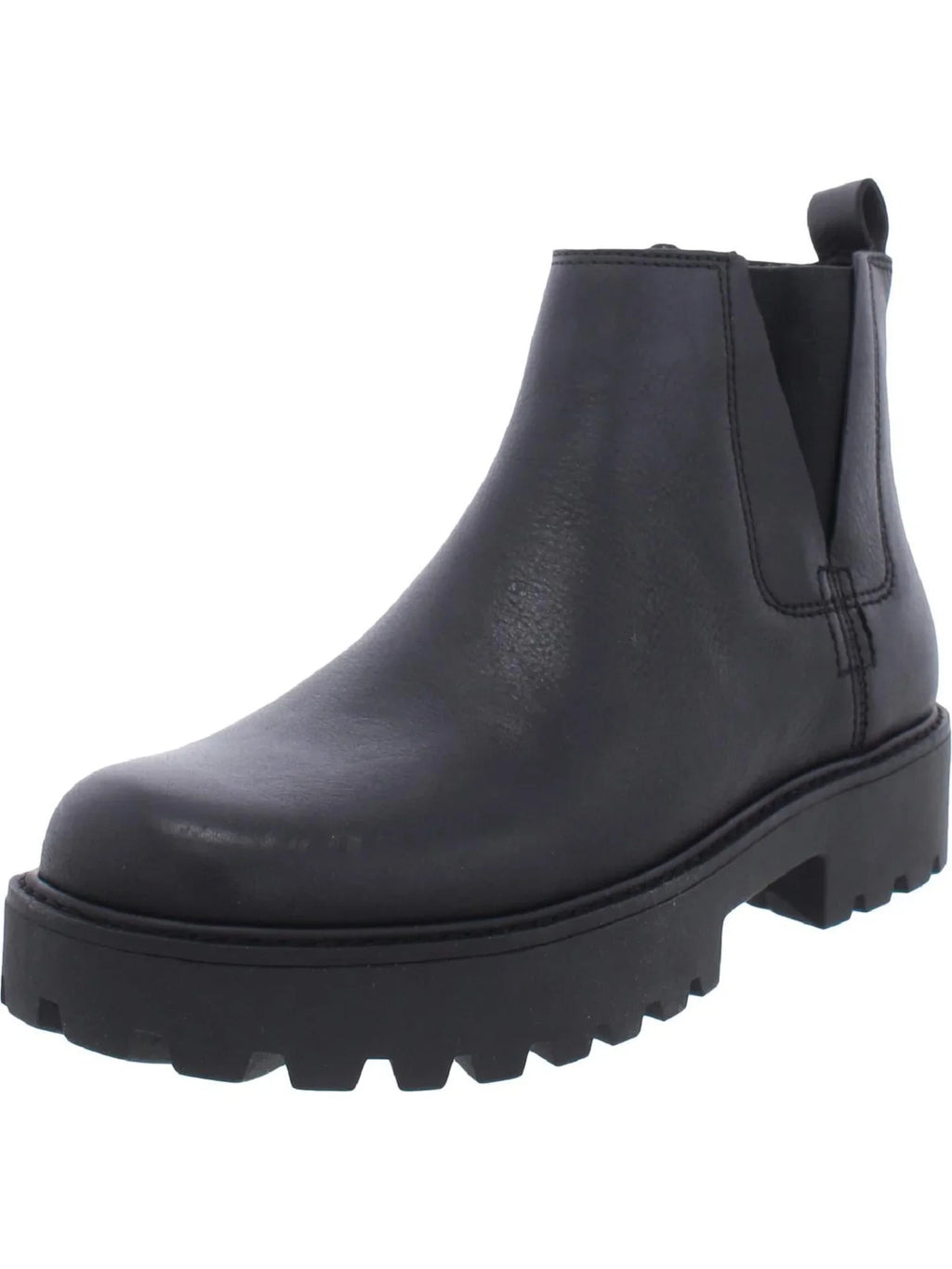 ZODIAC Womens Black Goring Sizehiloh Round Toe Block Heel Zip-Up Leather Chelsea 10 M