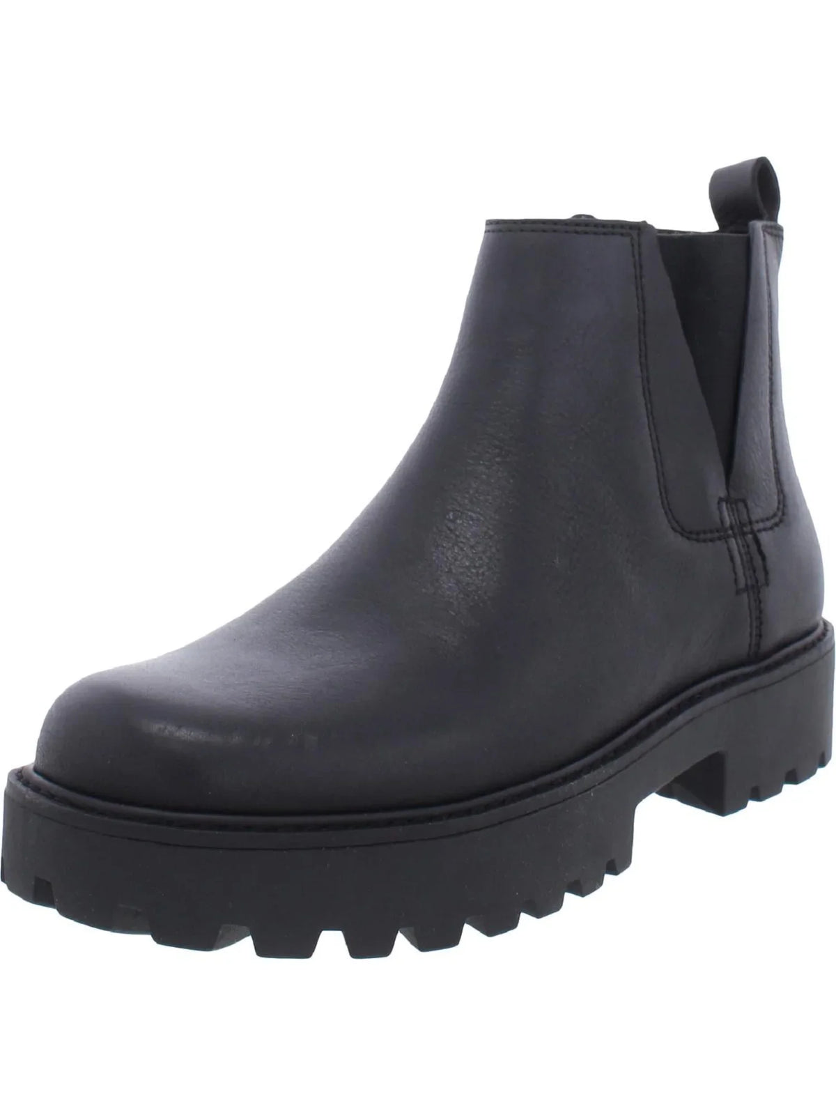 ZODIAC Womens Black Goring Sizehiloh Round Toe Block Heel Zip-Up Leather Chelsea 10 M