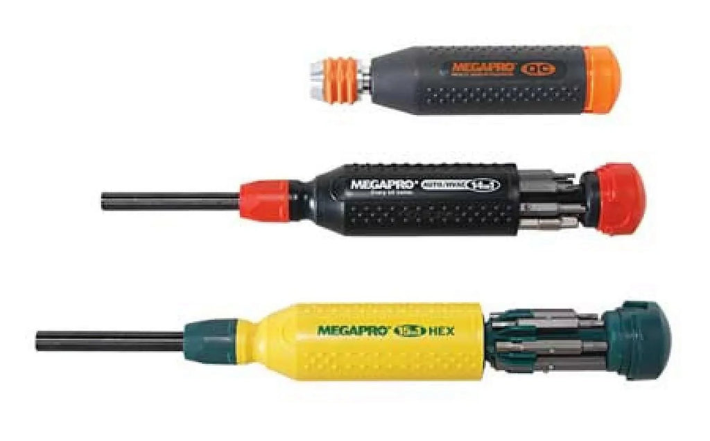 MEGAPRO Multi-Bit Sizecrewdriver,15-in-1,8-1/2" 151NASize-B