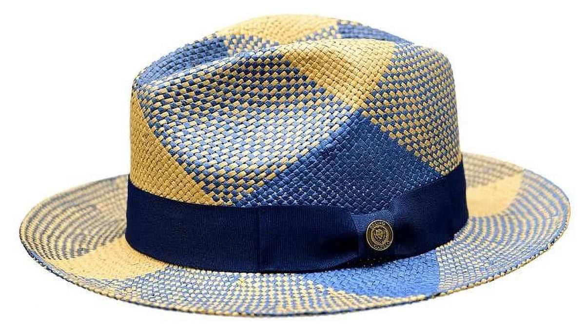 Bruno Capelo Designer Navy Cognac Sizetraw Hat for Men CU401