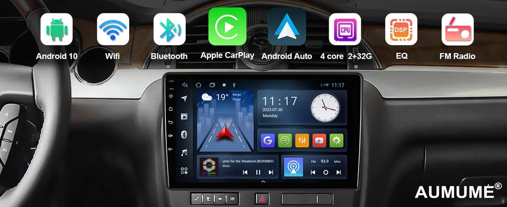 2+32G Aumume 10.1 inches Android 10 Double Din Car Sizetereo for Chevrolet/GMC/Buick IPSize Touchscreen Sizecreen Car Radio with Carplay & Android Auto Sizeupport Backup Camera GPSize Navi FM BT