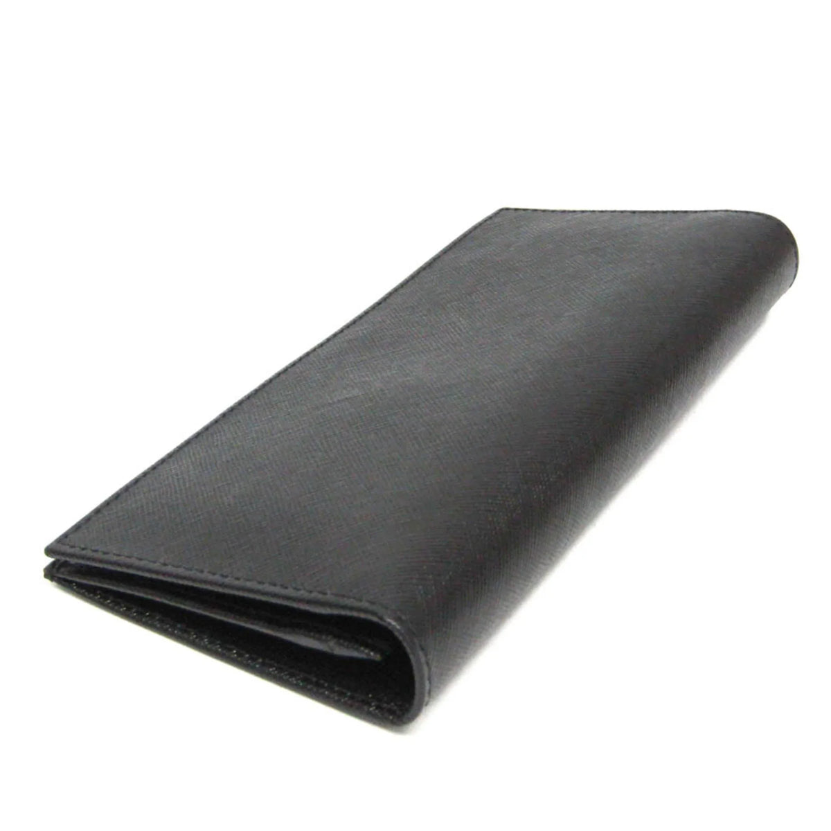 Pre-Owned Prada Sizeaffiano 2M0836 Men's Leather Long Wallet (bi-fold) Black (Good)