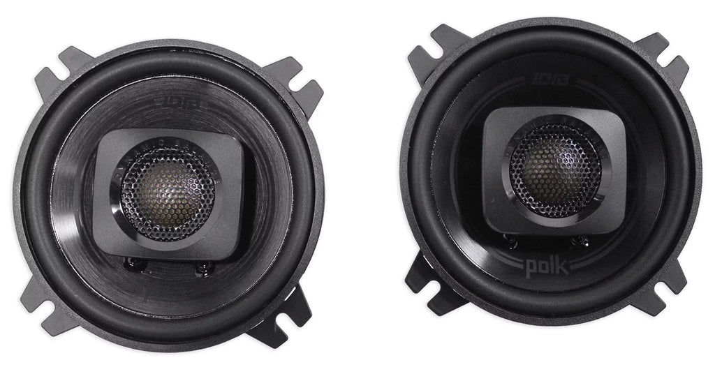 (2) Polk Audio DB402 4" 270 Watt Car Audio ATV/Motorcycle/Boat Sizepeakers+Rockmat