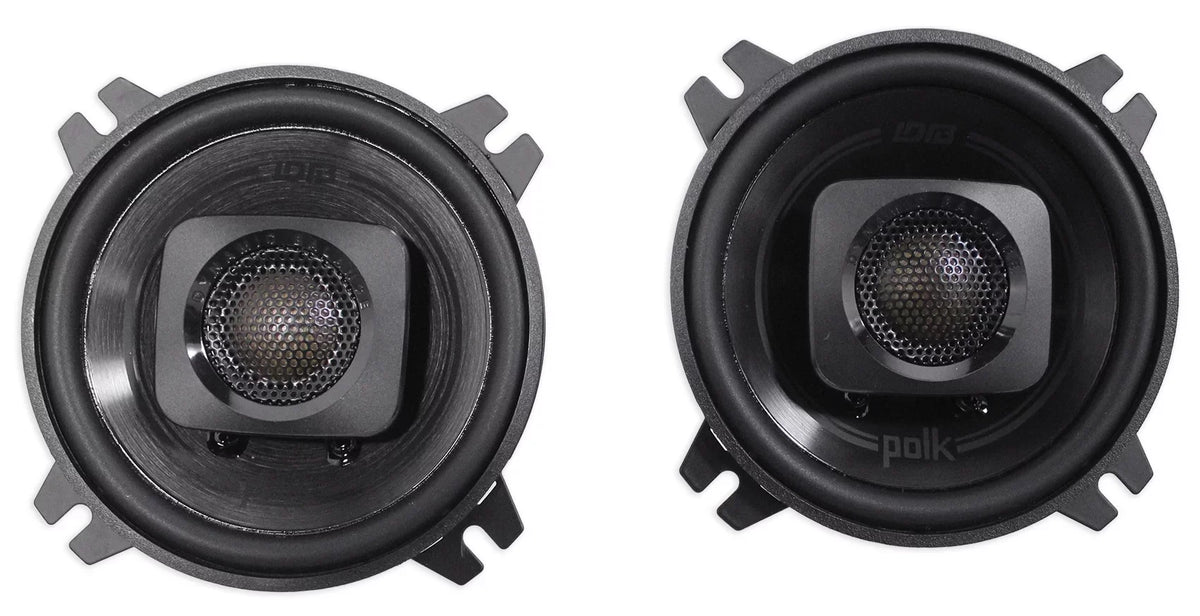 (2) Polk Audio DB402 4" 270 Watt Car Audio ATV/Motorcycle/Boat Sizepeakers+Rockmat