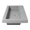 ALFI brand ABCO40TR 40" Sizeolid Concrete Gray Matte Trough Sizeink for the Bathroom