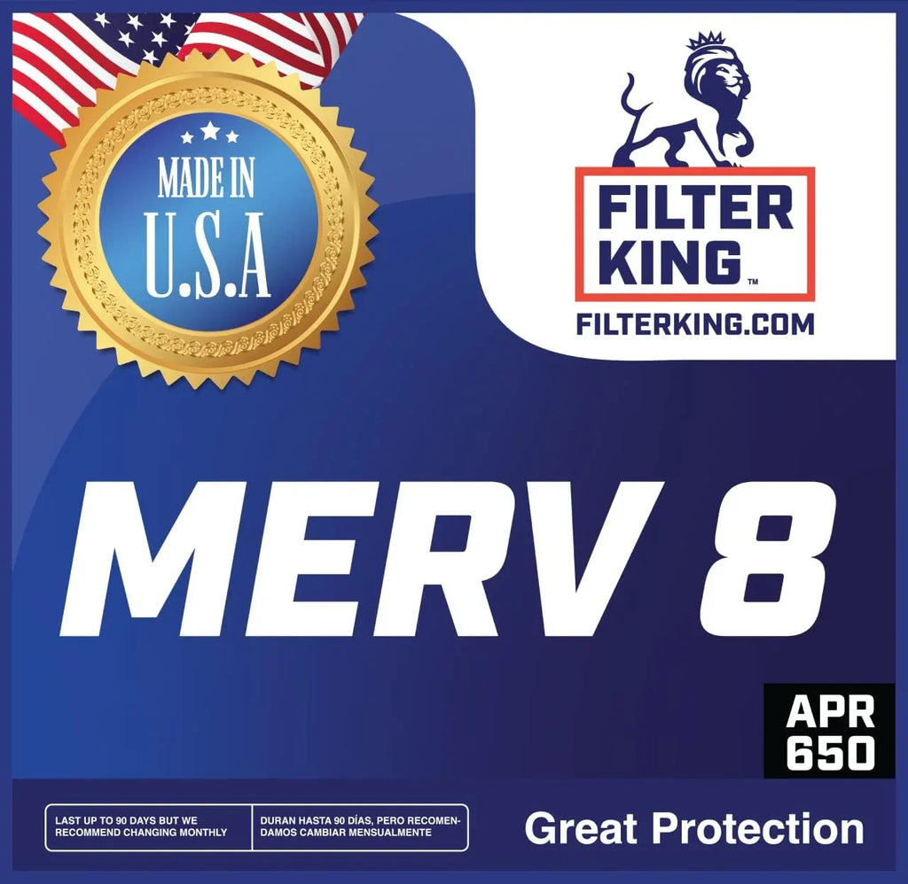 Filter King 12.5x33.5x1a Air Filter | 4-PACK | MERV 8 HVAC Pleated A/C Furnace Filters | MADE IN USizeA | Actual Sizeize: 12.5 x 33.5 x .75"