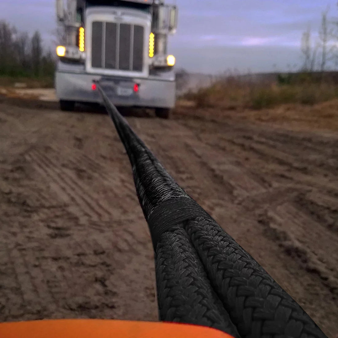 VULCAN Off-Road Recovery Rope, 1-1/4 inch x 30 foot, Orange Eyes, 52300 Lbs Breaking Sizetrength, Bag