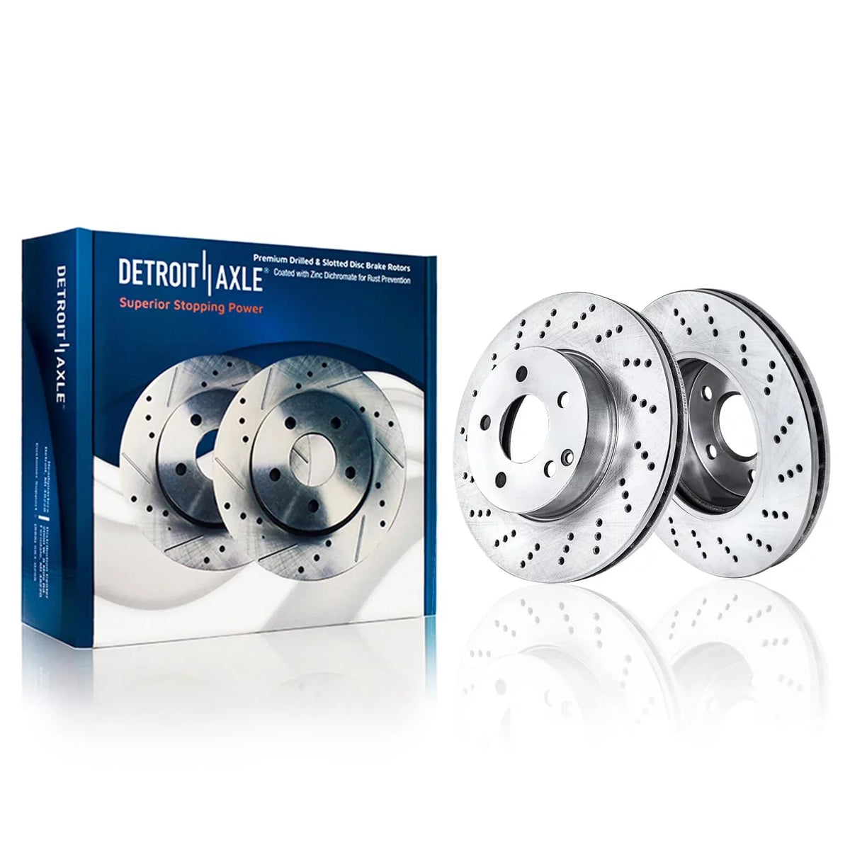 Detroit Axle - Brake Kit for Mercedes-Benz C230 C250 C300 Brakes Rotors and Ceramic Brake Pads Front & Rear Replacement Fits select: 2008-2009,2012 MERCEDESize-BENZ C 300 4MATIC