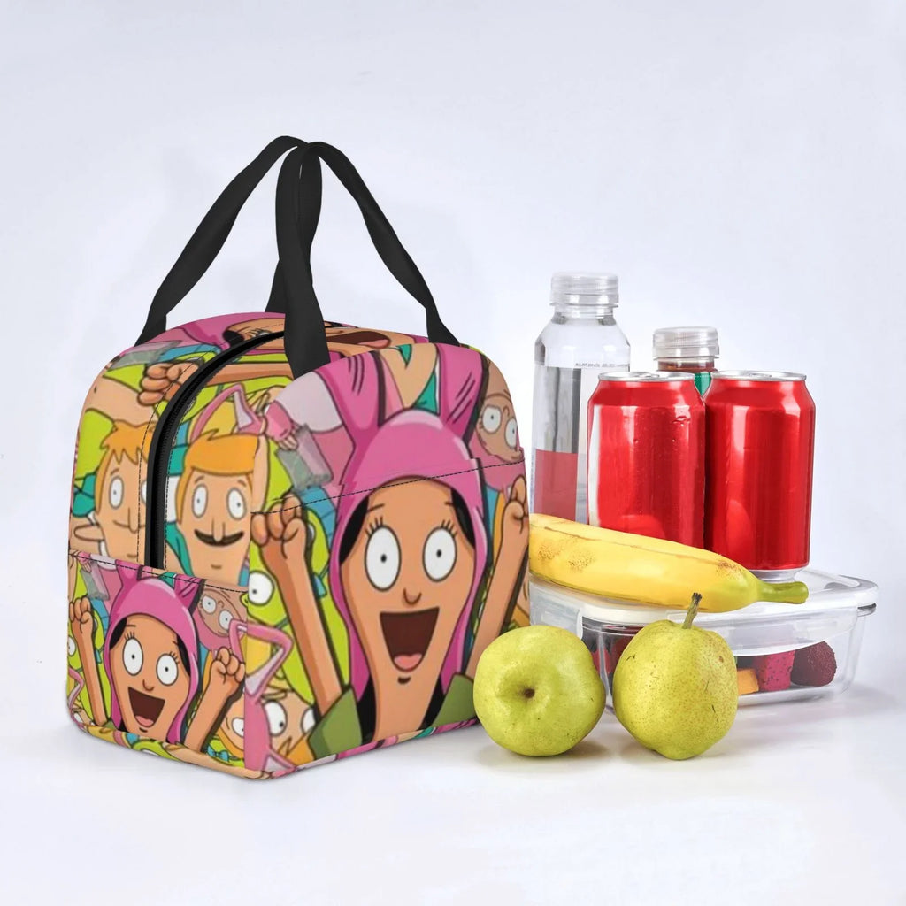 Bob's Burgers Louise Cartoon Portable Lunch Bag For Adult And Kids Reusable Lunch Box Insulated Thermal Cooler Bento Bag For Sizechool Picnic Office