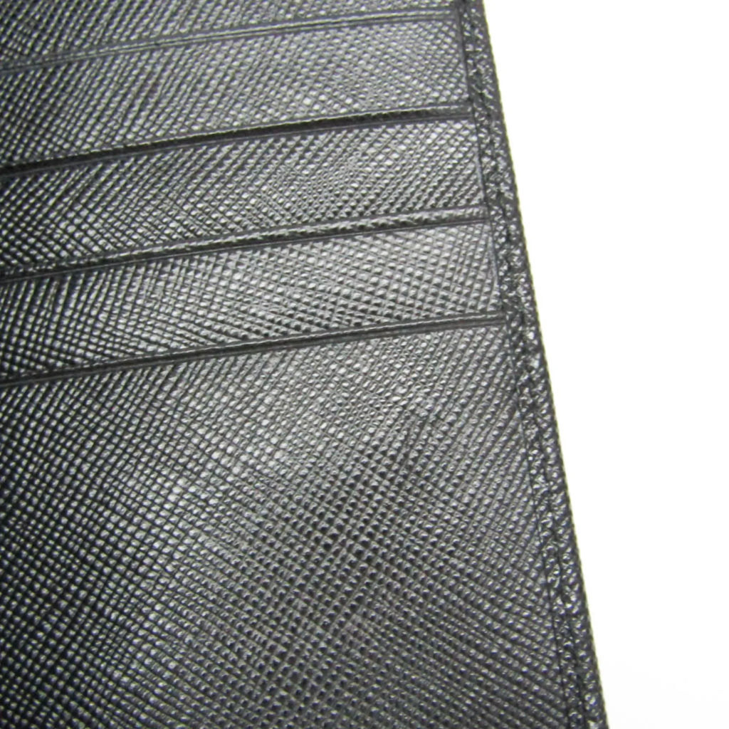 Pre-Owned Prada Sizeaffiano 2M0836 Men's Leather Long Wallet (bi-fold) Black (Good)