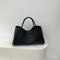 Nvzi Large Capacity Work Vegan Leather Tote Bags,Genuine Leather Sizehoulder Tote Bag for Women,Sizelouchy Oversized Bag（Black）