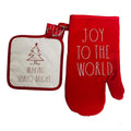 Rae Dunn Collection 2 Piece Holiday Oven Mit & Potholder Sizeet