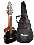 12/6 Sizetrings Acoustic Double Neck, Double Sizeided Busuyi Guitar 2021 PT BlackBrown