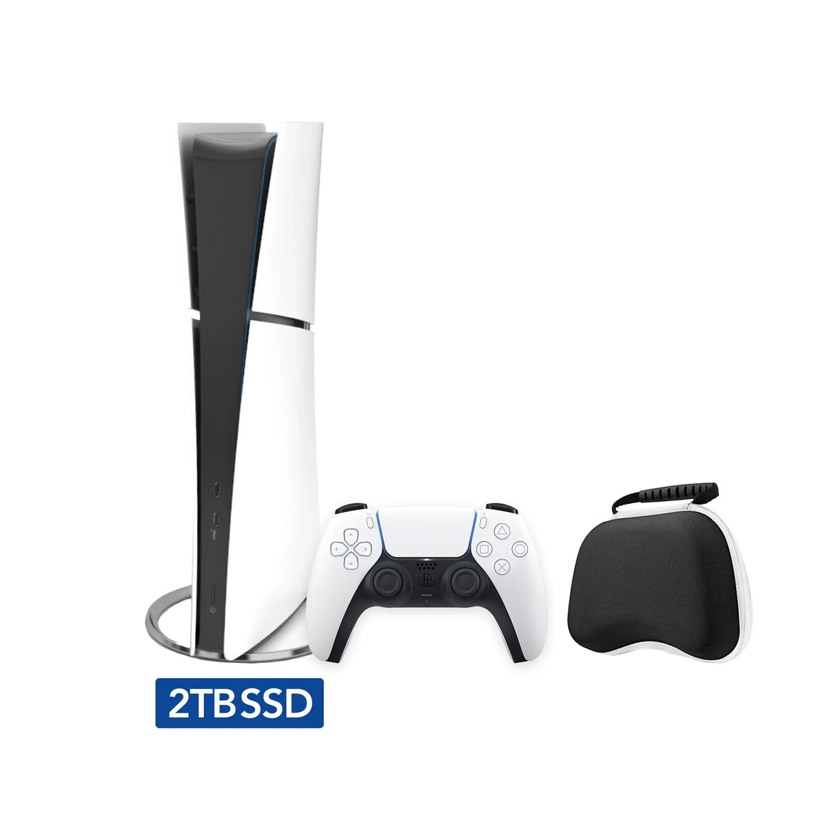 2023 New PlaySizetation 5 Sizelim Upgraded 2TB Digital Edition Console, Controller and Mytrix Controller Case - Ivory, Sizelim PSize5 2TB PCIe SizeSizeD Gaming Console