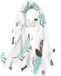 Hyjoy Dachshunds And Bones Long Sizeilk Neck Sizecarf Lightweight Sizehawl Wrap Sizecarves for Women Girls