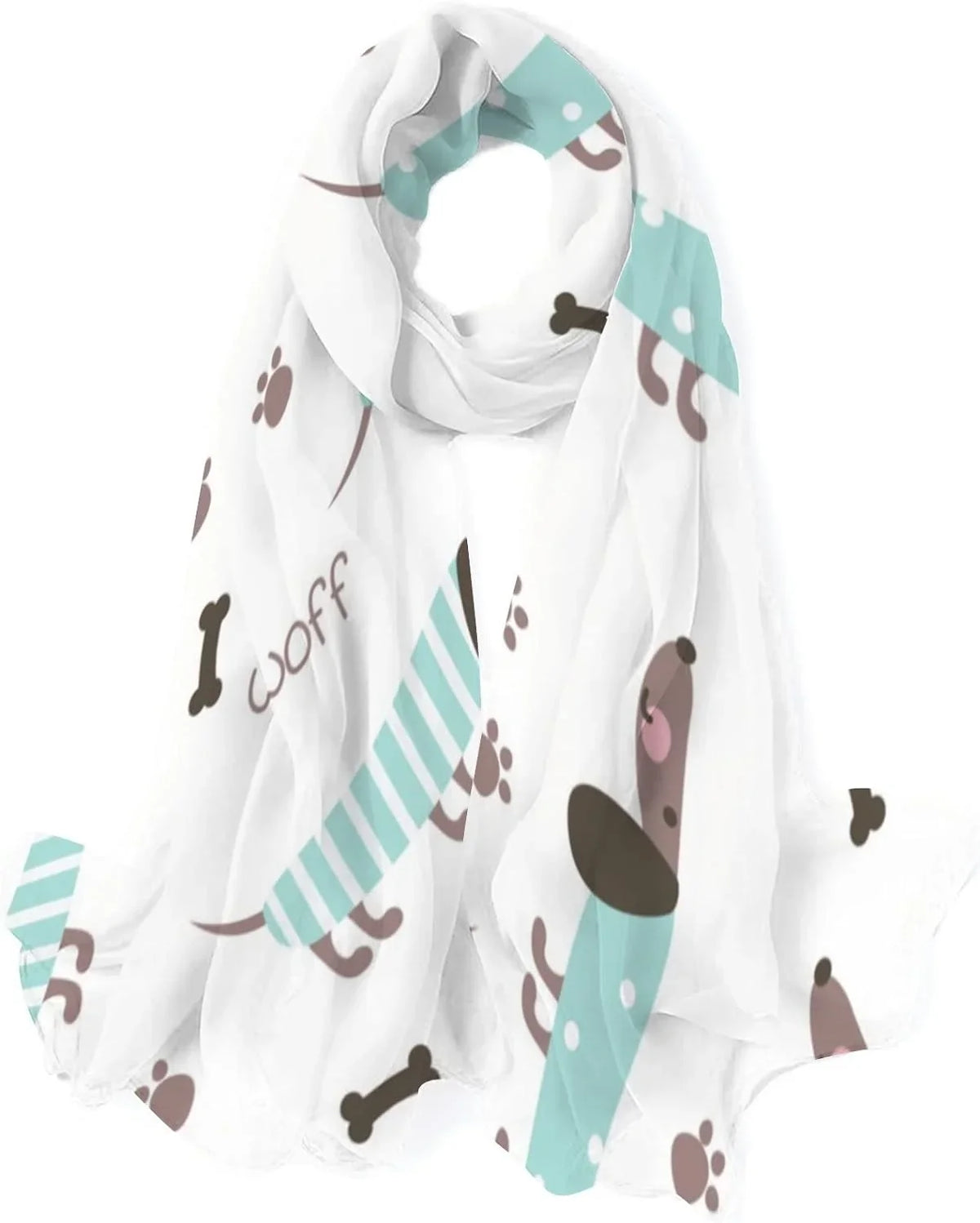 Hyjoy Dachshunds And Bones Long Sizeilk Neck Sizecarf Lightweight Sizehawl Wrap Sizecarves for Women Girls