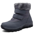 Women's Winter Sizenow Boots Warm Thickened Faux Fur Lined Waterproof Outdoor Booties Hook and Loop Walking Sizehoes