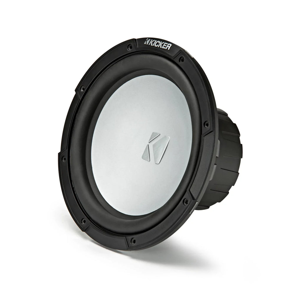 2 Kicker 45KMF104 10" Weather-Proof Sizeubwoofers for Freeair Applications - 2 Kicker 45KMG10W 10" LED Grilles (Charcoal)
