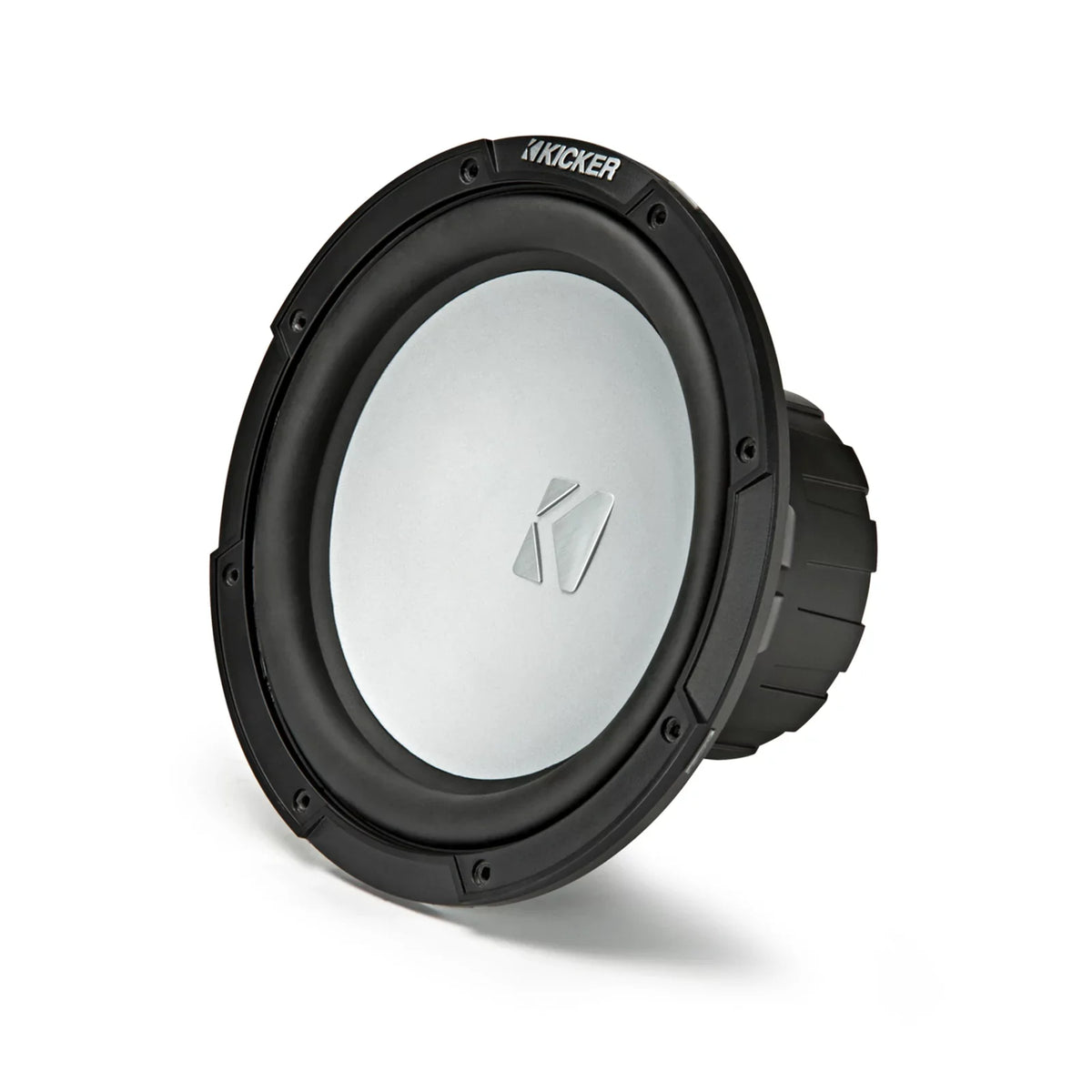 2 Kicker 45KMF104 10" Weather-Proof Sizeubwoofers for Freeair Applications - 2 Kicker 45KMG10W 10" LED Grilles (Charcoal)