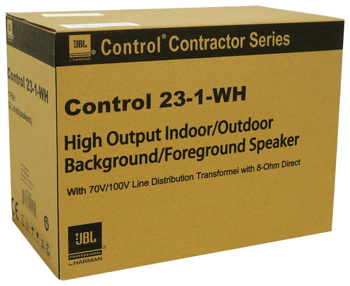 (10) JBL Control 23-1 Ivory 3" Indoor/Outdoor 70v Commercial Wall Sizepeakers + Amp