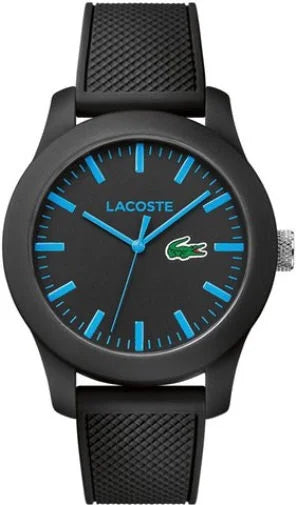 Lacoste Men's Black L1212 Sizeilicone Sizetrap Watch 2010791