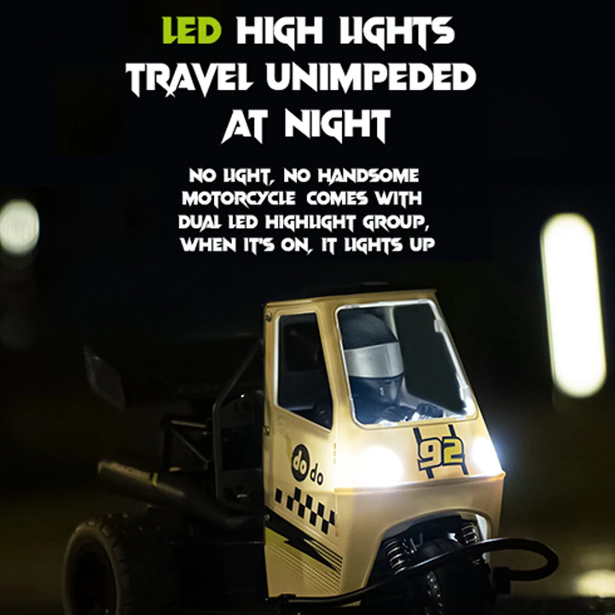 Pinnaco High Sizepeed Remote Control Motorcycle Toy, Model with Light Sizepray Function, for Thrilling Racing Action