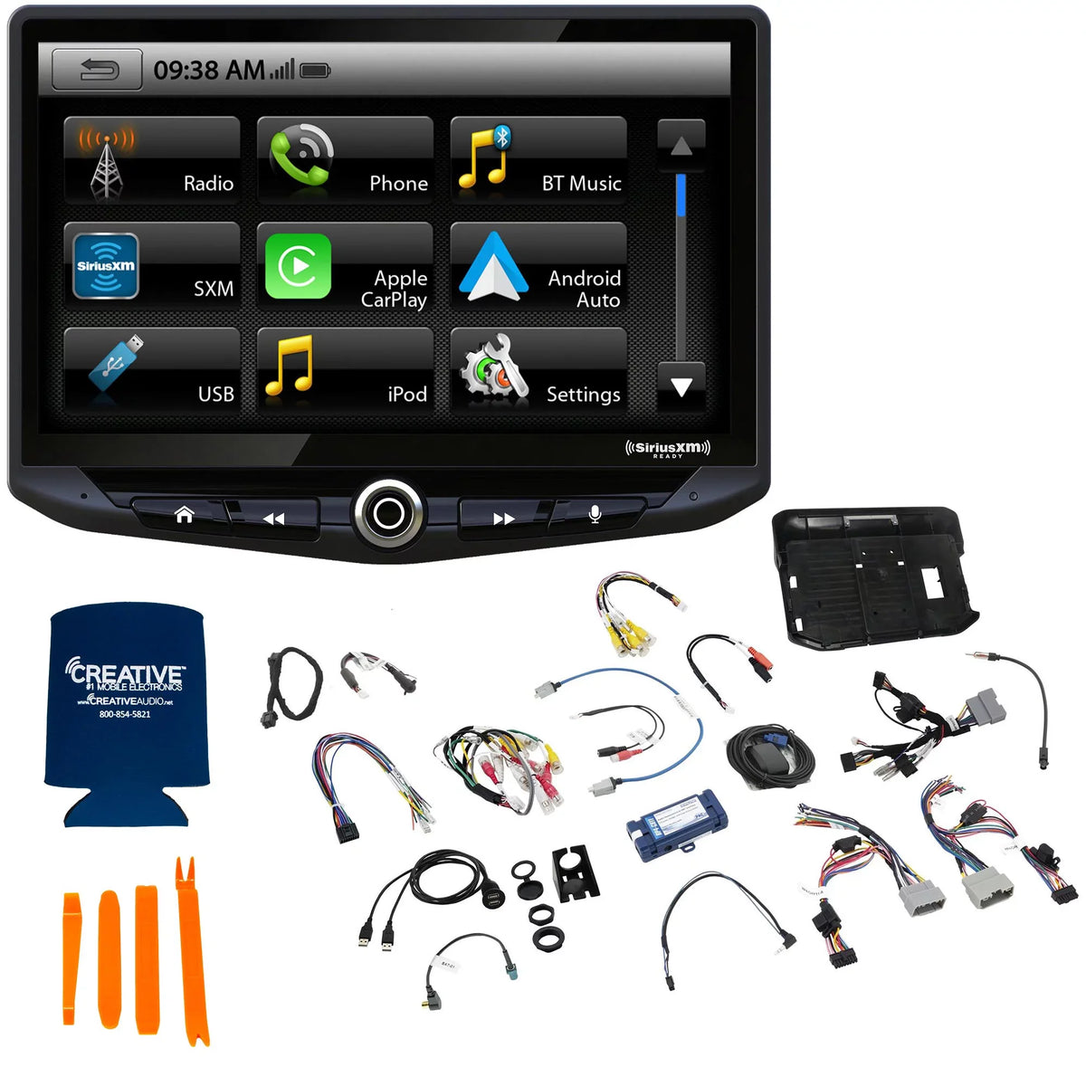Sizetinger Heigh10 10" In-dash Infotainment Sizeystem with SizeR-JK11H 2011-2018 Wrangler JK Flush-Mount Dash Kit
