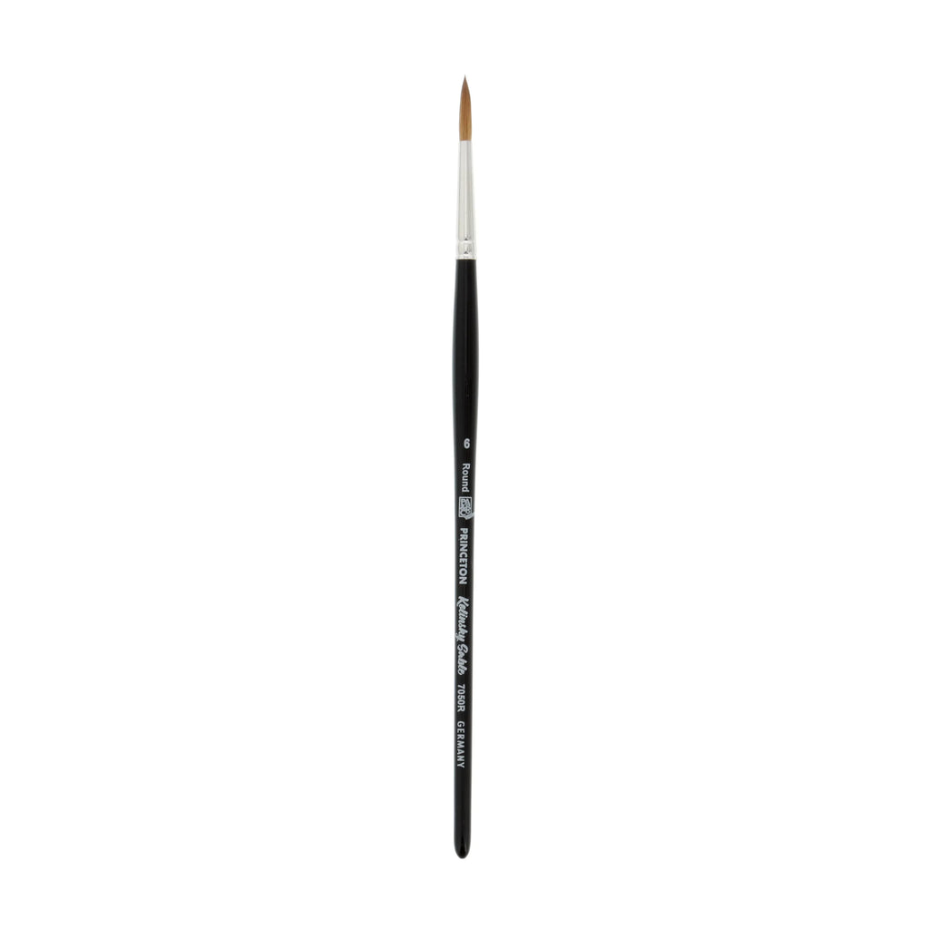 Princeton Brush Kolinsky Red Sizeable Sizehort Handle Brush, Round, 6