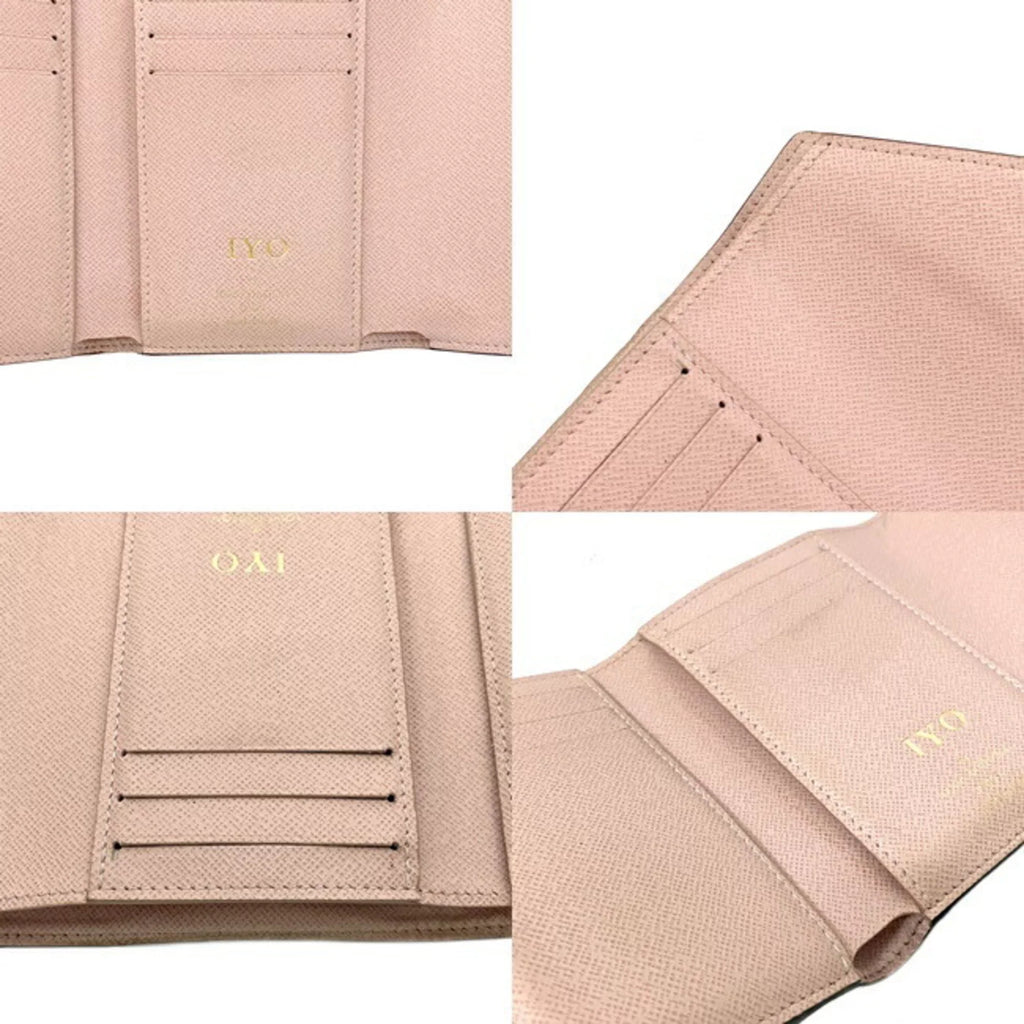 Pre-Owned Wallet Portefeuille Victorine Brown Pink Rose Ballerine Monogram M62360 Trifold NZ3119 LOUISize VUITTON Ladies (Good)