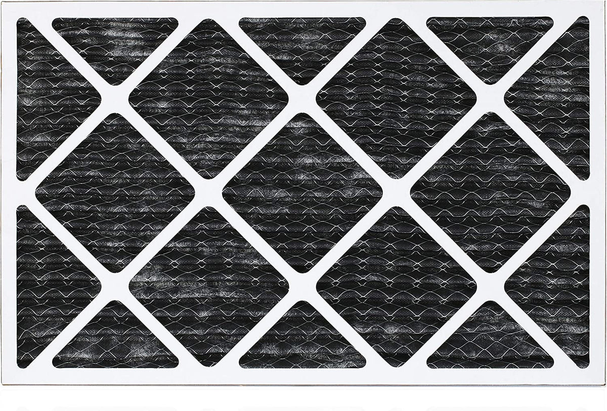 Filterbuy 14x20x1 MERV 8 Odor Eliminator Pleated HVAC AC Furnace Air Filters with Activated Carbon (3-Pack)