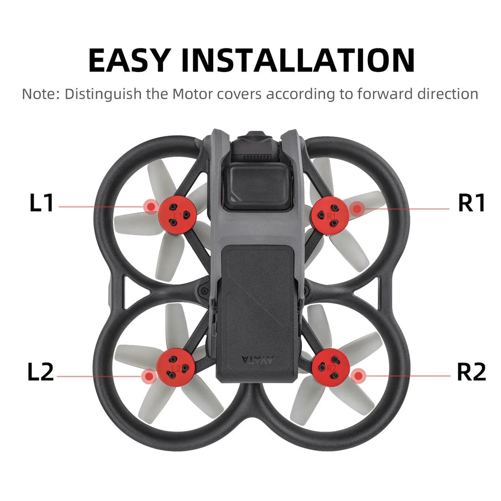 4Pcs Aluminum Motor Cover Protective Accessories for DJI Avata Drone Protection