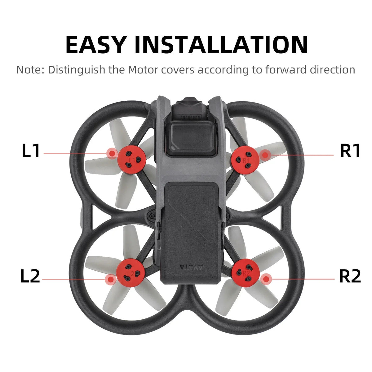 4Pcs Aluminum Motor Cover Protective Accessories for DJI Avata Drone Protection