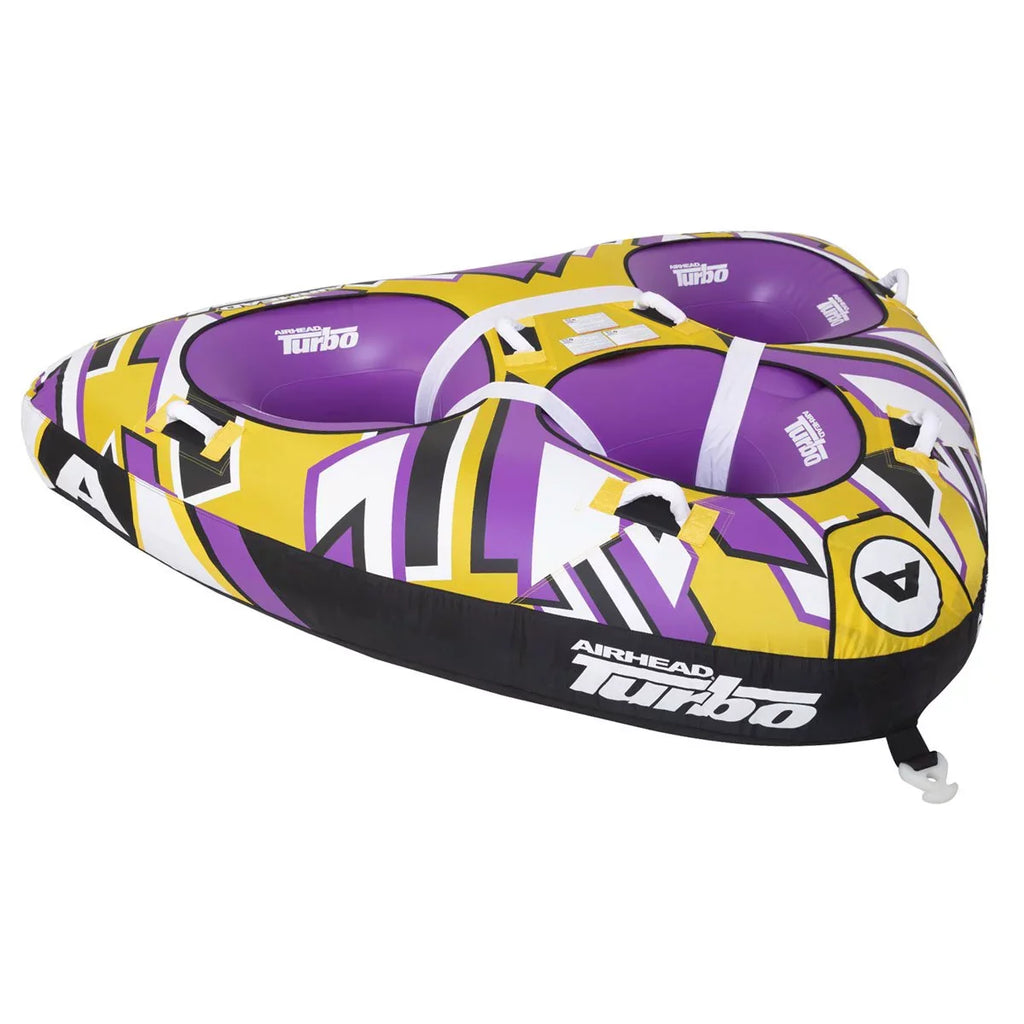 Airhead Turbo Blast 3 Person 81" x 107" Inflatable Boat Towable Water Inner Tube