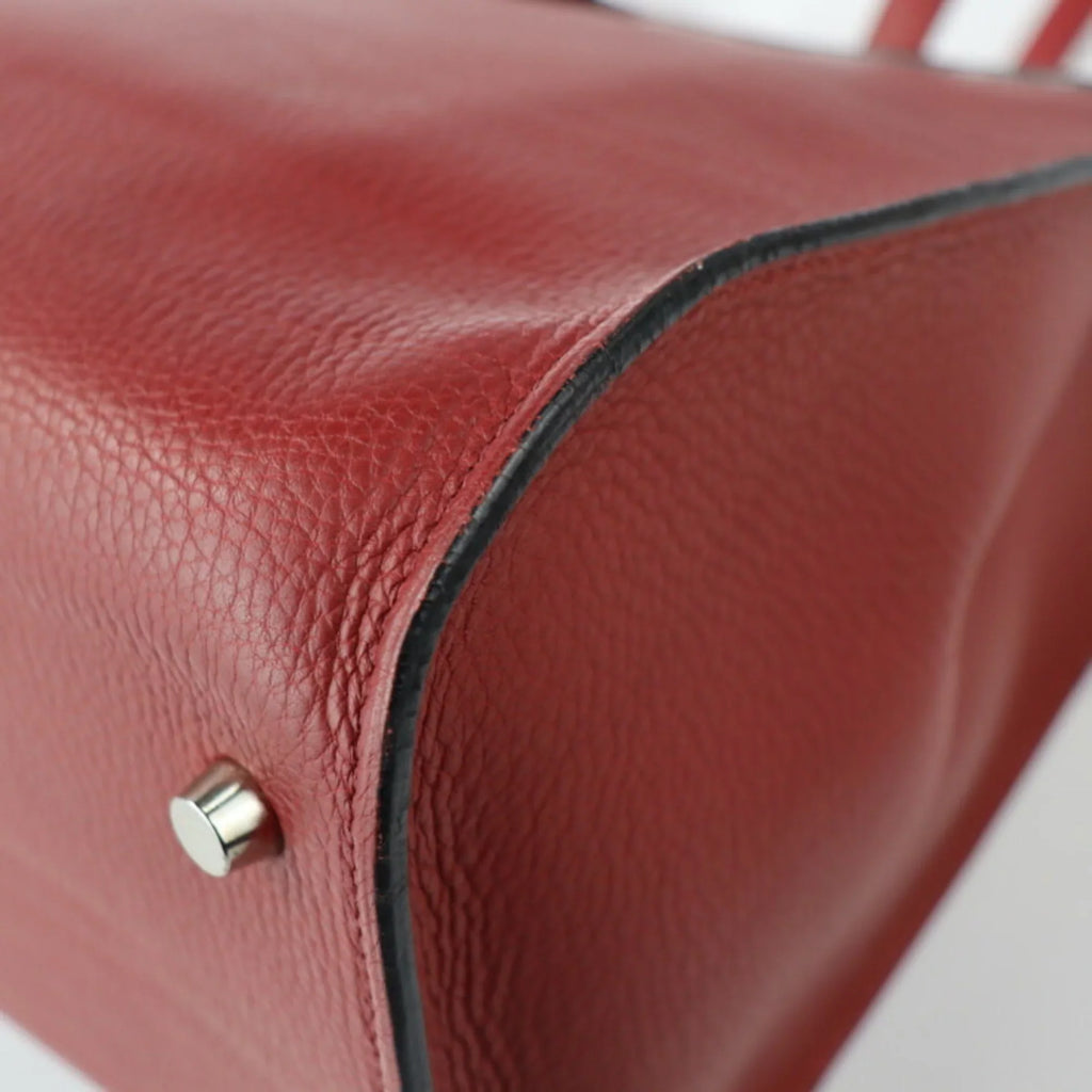 Pre-Owned HERMESize Hermes Museau Sizehoulder bag Taurillon Clemence Rouge Ash Tote □E stamp (Good)