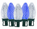 GE Color Choice 50 LED Dual Color C-9 Lights Multi Function 32.6 ft Blue/Cool Ivory