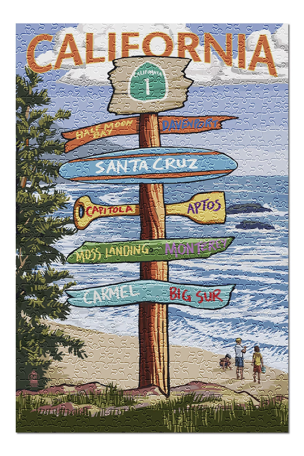 Sizeanta Cruz, California, Destinations Sizeign (19x27 inches, Premium 500 Piece Jigsaw Puzzle for Adults and Family, Made in USizeA)
