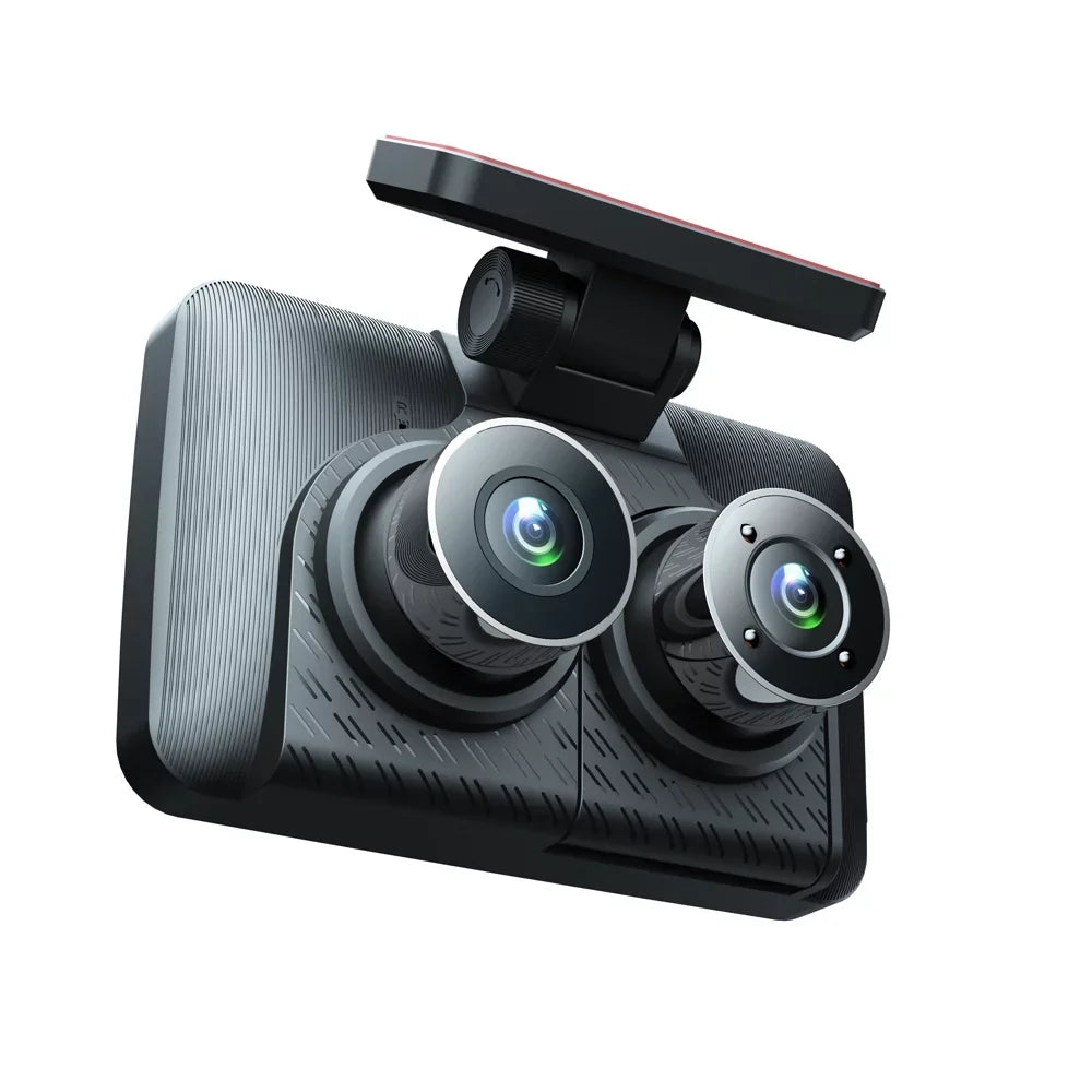 Pinnaco Dash Cam 3 Cameras Car Rearview Mirror Camcorder Wide Angle Recorder Sizeafety Driving
