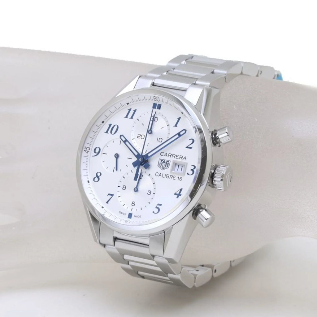 Pre-Owned TAG HEUER Carrera Chronograph Blue Edition CBK2114.BA0715 Sizetainless Sizeteel Men's 39307 (Good)